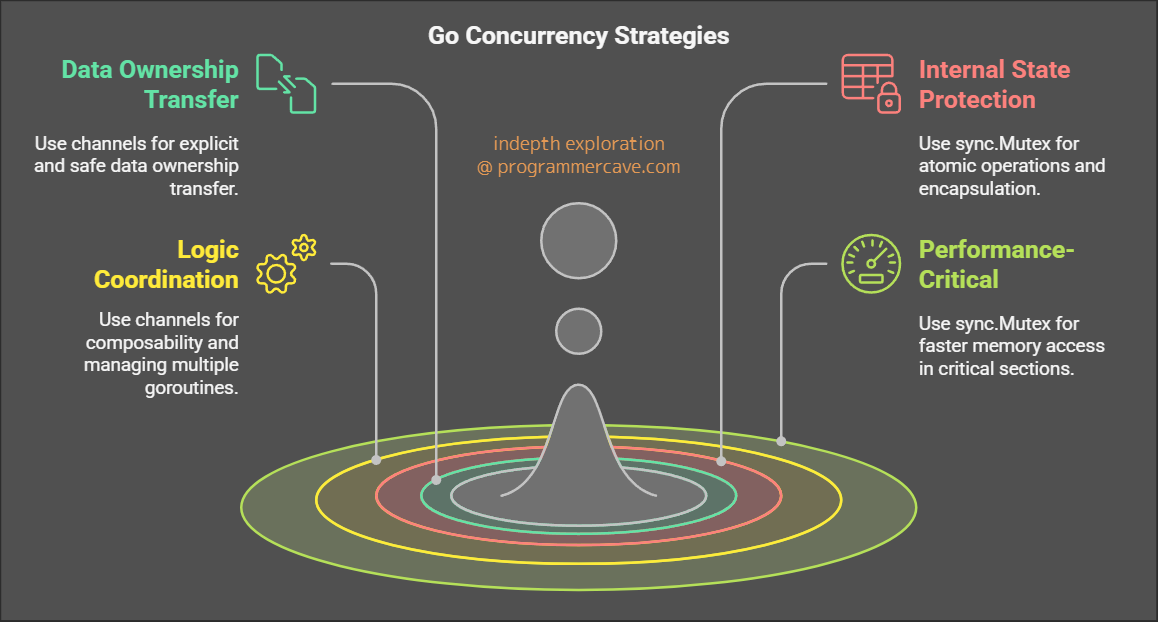 When to Use sync.Mutex vs. Channels in Go?